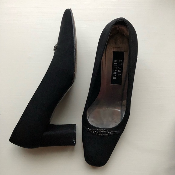 Stuart Weitzman Black Satin Pump - Picture 2 of 5